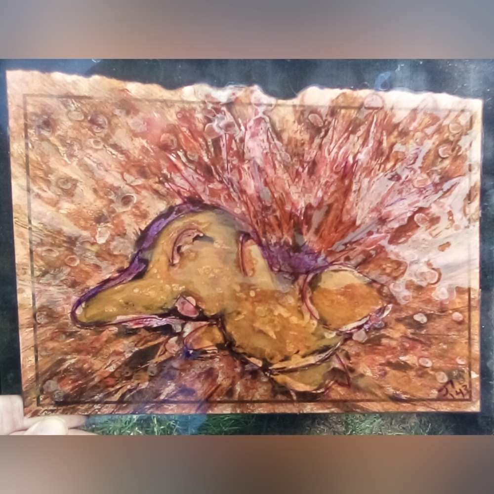 🎨Cyndaquil Watercolor Painting Art🖼
